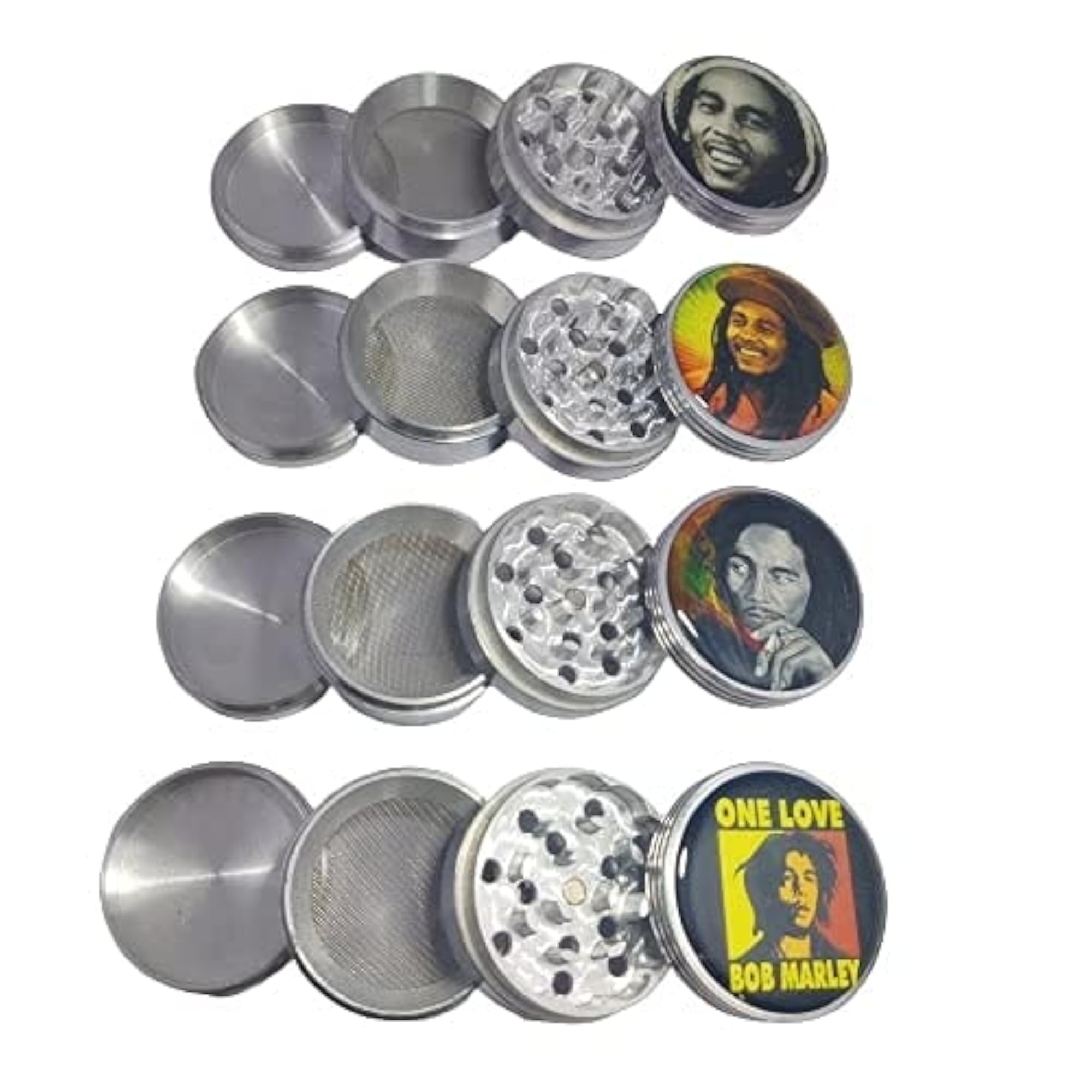 Metal Herb Crusher with Filter, 4 Part