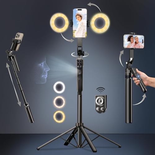 360 Rotation Face Tracking Selfie Stick Tripod Tra... – Vicedeal