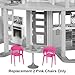 Replacement Parts for Barbie Doll Dreamhouse Doll House Playset HMX10 - Replacement Set of 2 Two Pink Chairs