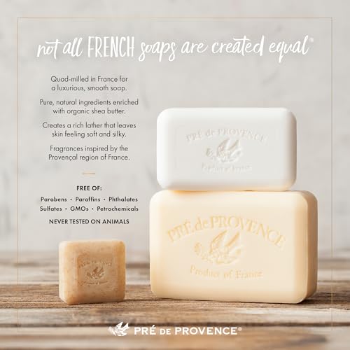 Image of Pre de Provence Artisanal Soap Bar, Enriched with Organic Shea Butter, Natural French Skincare, Quad Milled for Rich Smooth Lather, 8.8 Ounce, Spiced Rum