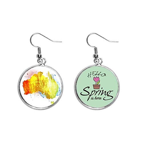 Pendientes de primavera inspirados en el mapa de Australia para regalar