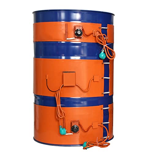 Calentador de Bidón de Aceite de Silicio Metálico, Calentador de Tanque de Aceite Y Gas con Perilla Ajustable/Termostato Digital, 220 V/110 V, Calentador de Bidón de Aceite para Calentador de Banda D