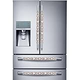 Miaowater 4 PCS Refrigerator Door Handle Covers Kitchen Appliance Decor Handles Anti-Skid Anti-Static Protector Fridge, Dishwasher Oven Keep Off Fingerprints,Food Stains (Christmas Grey)