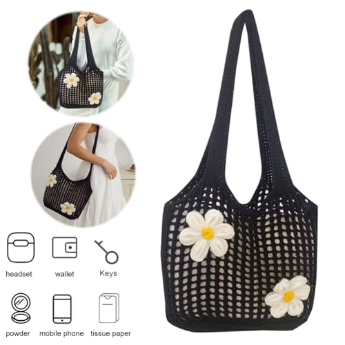 Women Straw Mesh Tote Bag Stylish Women Crochet Mesh Crochet Bags Foldable Large Beach Bags for Summer Vacation Travel2
