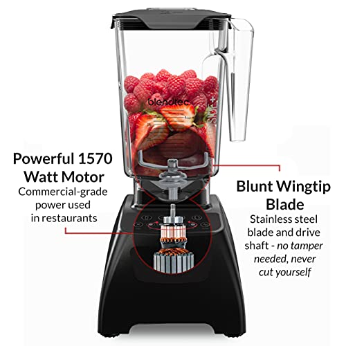 Blendtec Classic 575 Blender Wtih Wildside+ Jar (96 Oz) And Spoonula Spatula Bundle, Professional-Grade Power, Self-Cleaning, 4 Pre-Programmed Cycles, 5-Speeds, White #TOP4