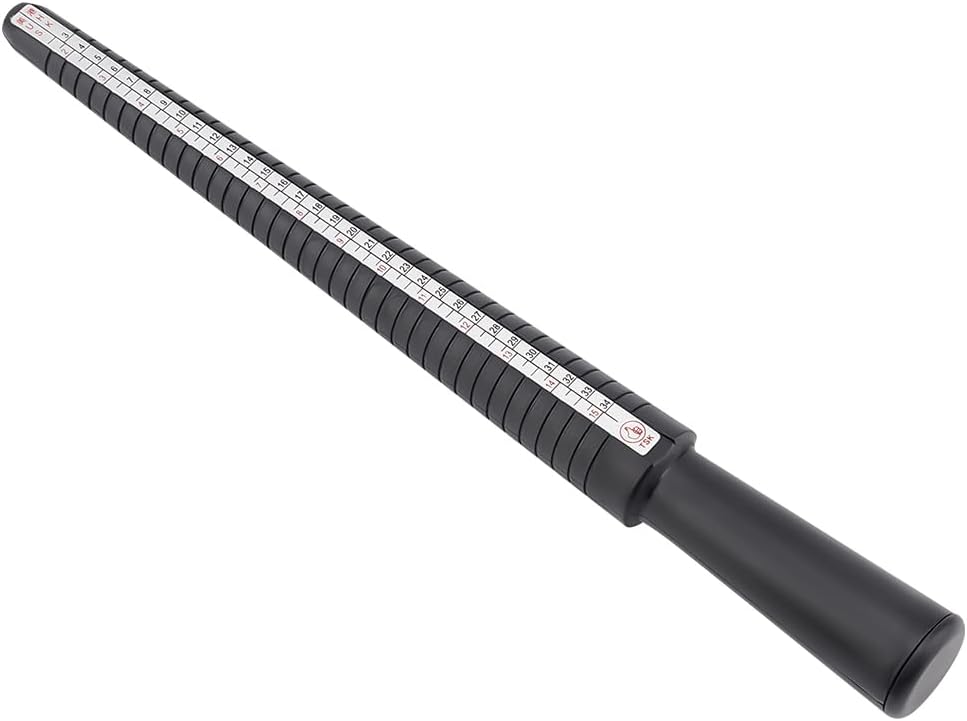 UNICRAFTALE 4 Types Ring Sizing Measuring Tool Plastic Ring Mandrel American Hong Kong Japanese European Size Ring Sizing Mandrel for Accurate Measurements Black Ring Stick Mandrel for Jewelry Making