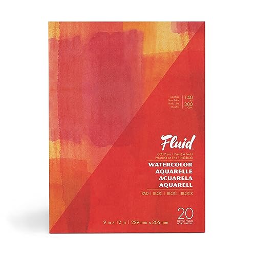 Papier aquarelle haut de gamme Fluid 300g surface optimisée pour supports humides