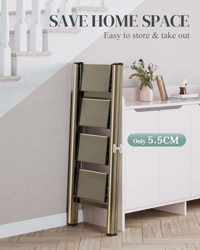 Escabeau 4 marches en aluminium robuste et esthétique haut de gamme - 8