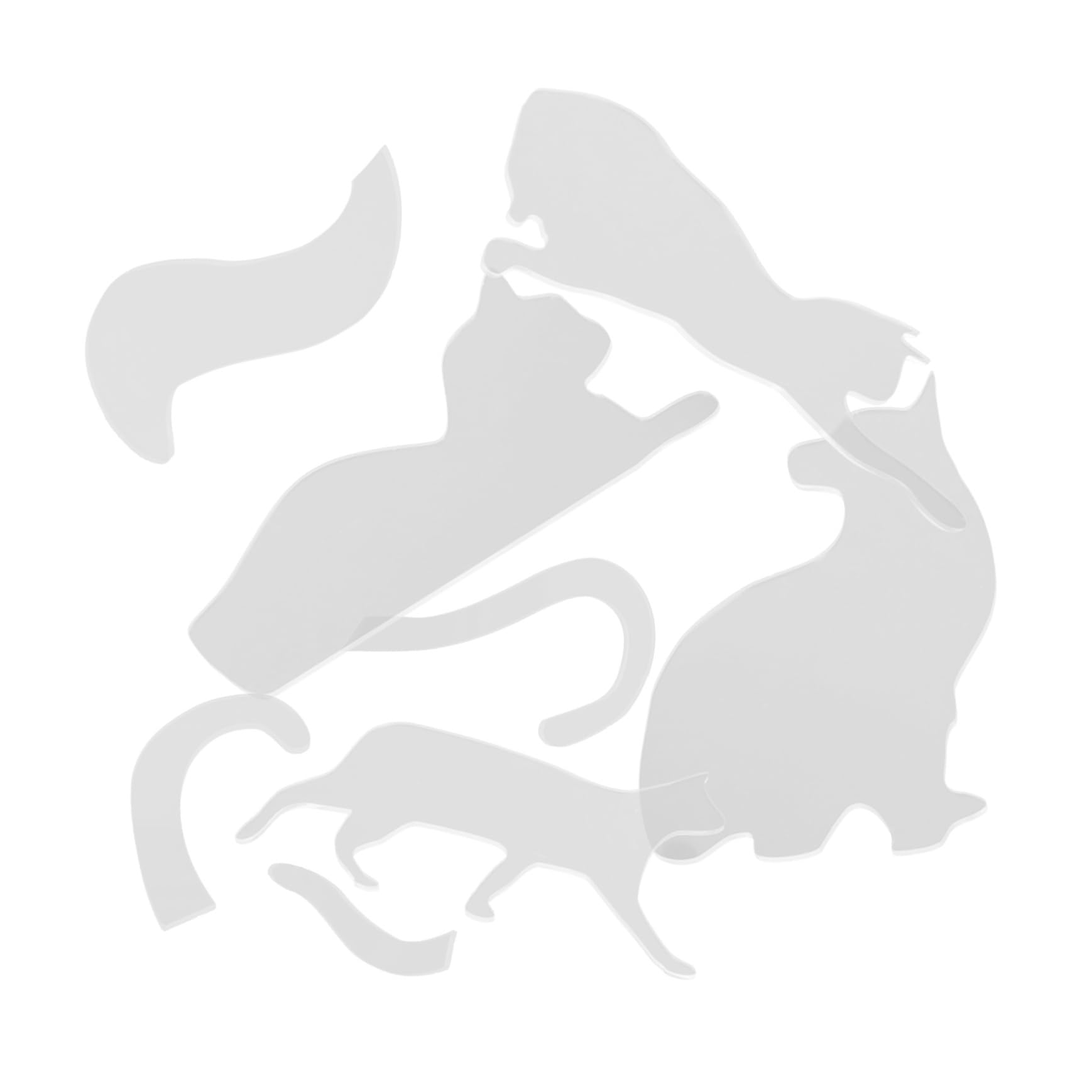 Operitacx 3juegos Plantilla Acrílica Para Acolchado De Regla De Costura Diseño De Gato Herramientas De Manualidades Para Aficionados Al Acolchado Bordadura