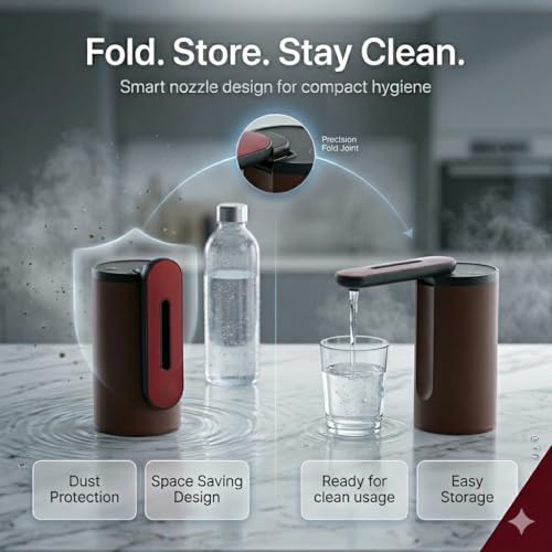 Image of Ashpo Automatic Water Dispenser Pump for 20 Liter can Bottle, Type-c Rechargeable Electric, Led Display with 4 Timer Modes 300ml, 600ml, 1L and 1.5L