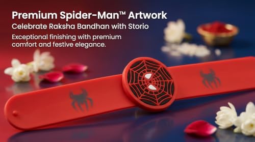 Image of Marvel Spider-Man Slap Band Rakhi and Friendship Band | Officially Licensed | Rakhi for Boys, Bhaiya, Bhai | Raksha Bandhan Gift