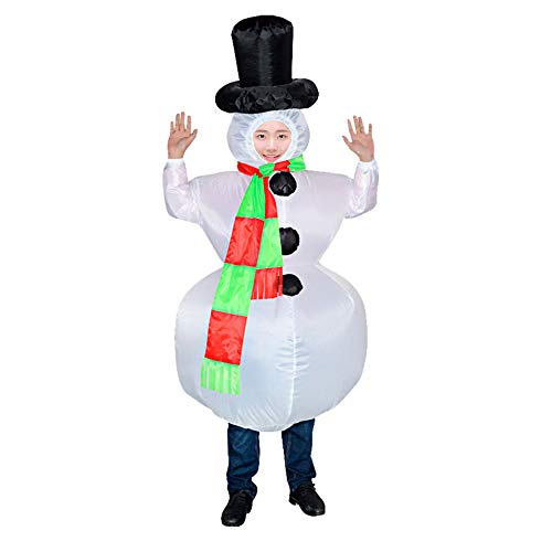 Arokibui Disfraz inflable de muñeco de nieve divertido para mujer...