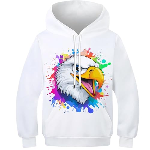 Pullover faucon enfants avec poche sweat chaud rigolo