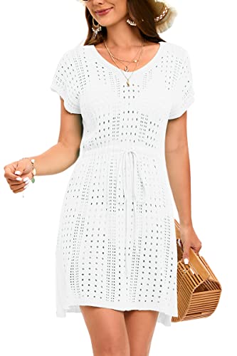 Vestido de playa de punto Timuspo con abertura lateral para mujer 5