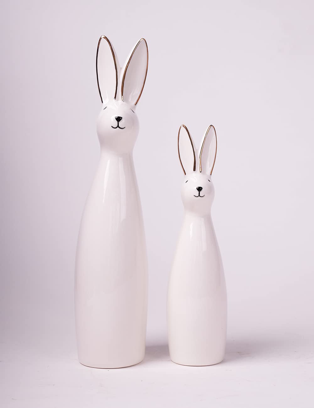 SEINHIJO 2pcs Esculturas de Conejo Figura Animal Estatua Decoración 29cm