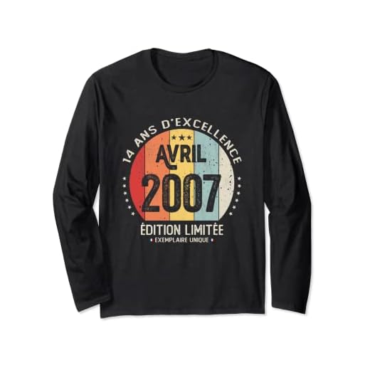 14 años, cumpleaños, niño, niña, regalo de mayo de 2007. Manga Larga