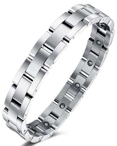 Image of Jecanori Magnetic Bracelets for Men - Men's Hematite Bracelet with Remove Tool & Jewellry Gift Box,Magnetic Field Therapy
