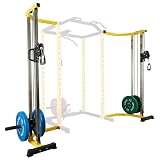 Fitvids Yellow & Black Cable Crossover Attachments for Home Gym, PEC Fly Machine Arms for Power Rack