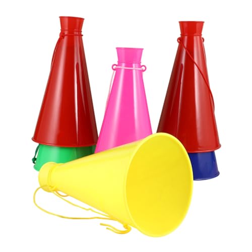 HOODANCOS Trompetas de Plástico para Animar Aficionados Set de 6 Piezas Colores Surtidos Juguete de...