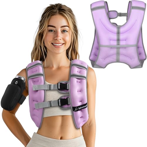 Weighted Vest Weight Vest for Men Women Kids Weights Included with Reflective Stripe, Body Weight Vests Adjustable for Running, Workout, Jogging, Walking