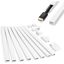 ZhiYo 125.6in Cord Hider Kit, Cord Covers for Wall Mounted TV, Paintable Wire Cover for Cords & Cord Hider for One Cord, 102in Cable Hider Bundle