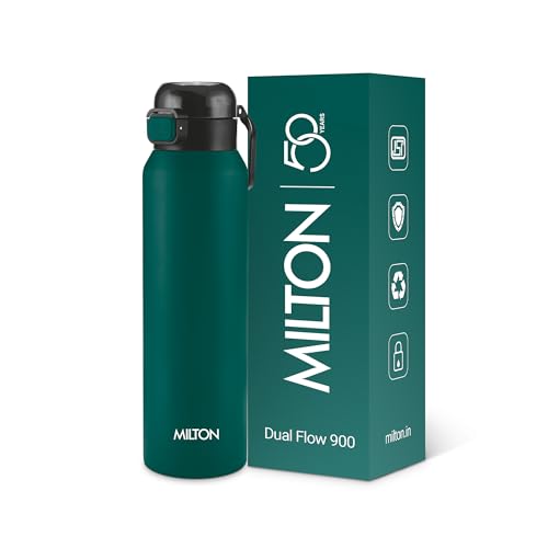 Milton Dual Flow 900 Thermosteel Water Bottle 900 ml with One Tou...