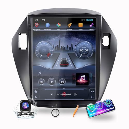 for Hyundai Tucson 2010-2015（High-End） 2G+64G Tesla Style CarPlay Android Auto Navigation Stereo GPS Radio Reverse Camera 9.7" IPS Touchscreen Headunit Tablet Media Player, if Applicable Quad Core