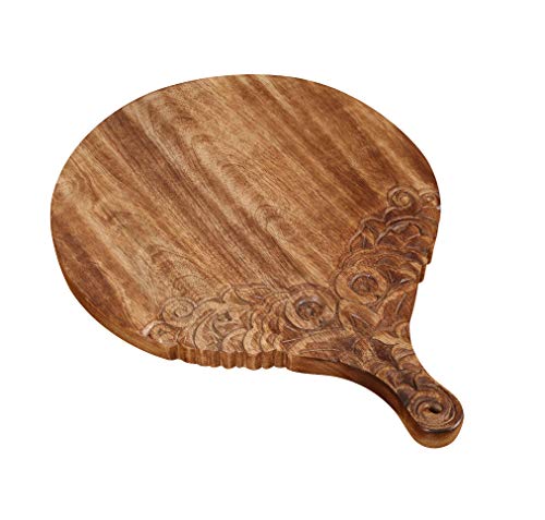 Bandejas redondas de madera Winlay set de 2 43x31 cm miniatura 2