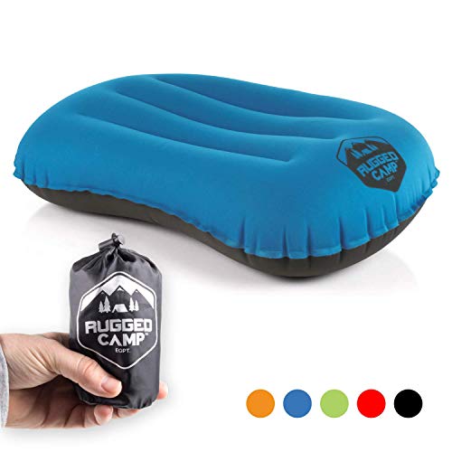 Rugged Camp Camping Pillow - Inflatable Travel Pillows - Multiple Colors - Compressible