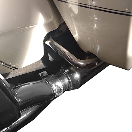 Image of ECOTRIC Saddlebag Guard Support Eliminator Bracket Compatible with 1993-2013 Harley Touring Road King FLHR, Electra Glide FLHT /Ultra Classic, Street Glide FLHX, Road Glide FLTR Chrome