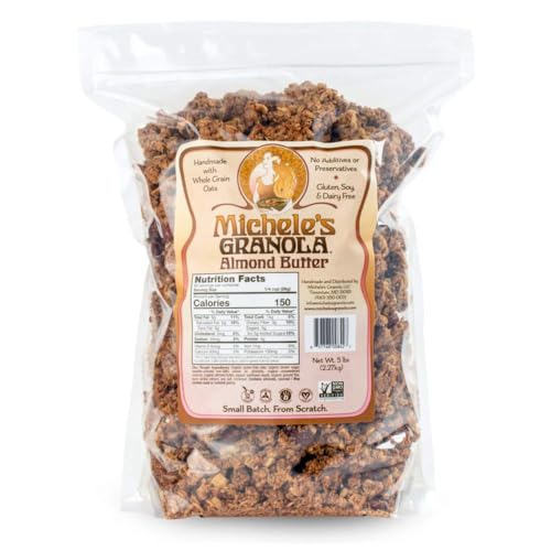 Michele's Granola Almond Butter, Handmade, Whole Grain, Vegan, Gluten-Free & Non-GMO, 80oz...