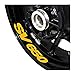 Decalcomania della Ruota Moto Autoadesivo della Ruota del Motociclo Decalcomanie della Ruota Riflettente Impermeabile Logo della Decorazione del Cerchio per su-ZU-Ki SV650 SV 650 (Color : 1)