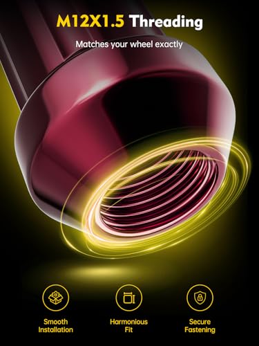 Image of MIKKUPPA M12x1.5 Lug Nuts, Rose Pink 20PCS Closed End Spline Lug Nuts | Replacement for 1994-2013 Impala, 1998-2022 Accord /CRV /Civic, 2003-2008 Pilot Aftermarket Wheel