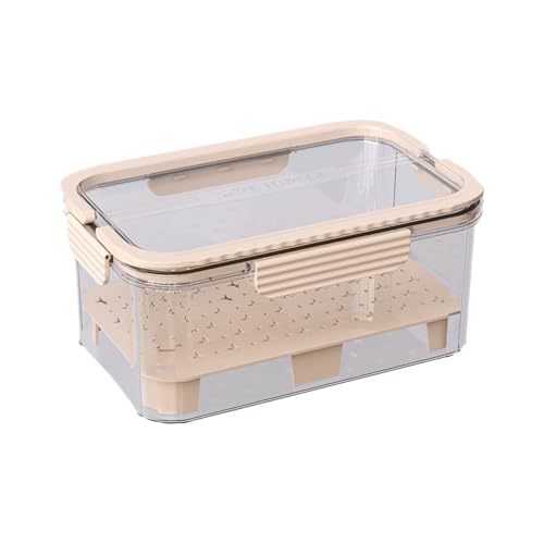 Recipiente para lechuga – Frutas y verduras hermético | Porta alimentos transparente portátil | Contenedor de almacenamiento con cierre seguro para, cocina, despensa, hogar