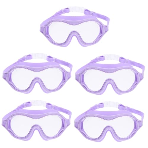 POPETPOP 5pcs Adults Swim Goggle Unisex Fog-resistant Wide Frame Lightweight Swimming Goggle for Swimming Pool