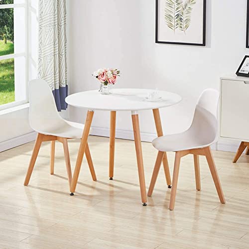 Del Fabbro Foldme Beistelltisch – Rund, Aus Buchenholz, Klappbar & Leicht, Ideal Als Nachttisch Oder Side-Table