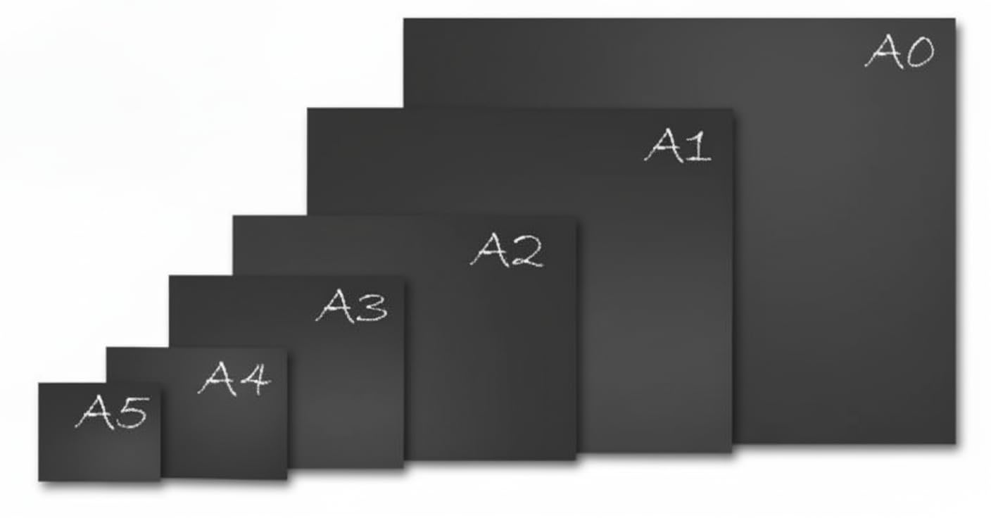 Chalkboard Blackboard Wall Menu Board – A0, A1, A2, A3, A4, A5 Sizes | Extra Large to Small Writing Boards | Easy Wipe Reusable Blackboard for Café, Pub, Restaurant, Weddings & Home (A5)