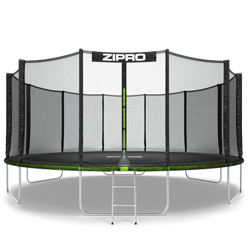 ZIPRO JumpPro Out Trampoline Extérieur, Trampoline de Jardin pour Enfants, avec Filet Extérieur, Résistant, Protection UV, Montage Facile, Charge 100-150...