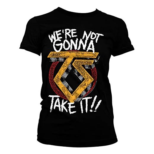 Officially Licensed We're Not Gonna Take It Women T-Shirt (Black), XXL