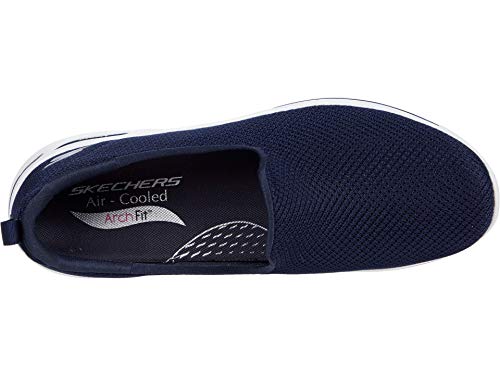 Image of Skechers Women's Go Walk Arch Fit Grateful Sneaker, Navy White, 8.5