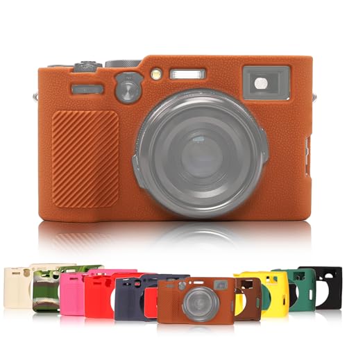 Toileum �J�����V���R���ی�P�[�X for �x�mX100VI�J�����p �y�� ����~�ߐ݌v �S�@�̕ی�J�o�[(�u���E��)