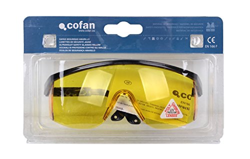 Cofan Blister Gafas de Seguridad | Lente Color amarillo | Protección UV | EN 166:2001