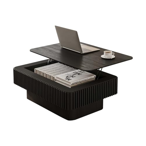 FGXJY Lift Top Coffee Table with Storage, Solid Wood Coffee