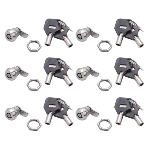 Janasiba 6 x gabinete puerta cuarto de torre seguridad tubular leva cerradura con llaves