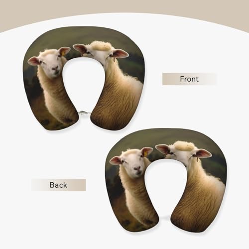Almohada de espuma viscoelástica negra para viaje miniatura 3