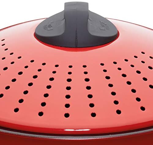 KitchenCraft World of Flavours Pasta Pot with Strainer, 4 Litres (7 Pints) - Red