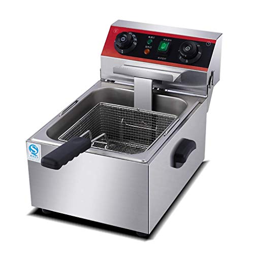 LXDDP Fritteuse Kommerzielle Edelstahl-Elektrotiefe mit Ölabscheiderventil und Netzkorbtemperaturregelung und…