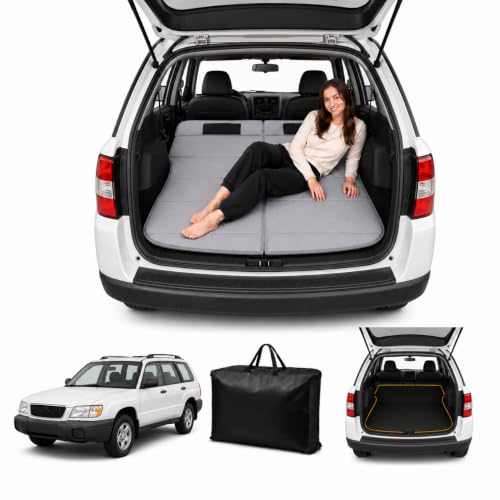 Image of Car Mattress for Forester 2003-2008, Upgraded Non-Inflatable Thickened Foam SUV Car Camping Mattress, Foldable Trunk Sleeping Pad Car Bed Mattress for Road Trips Camping Travel