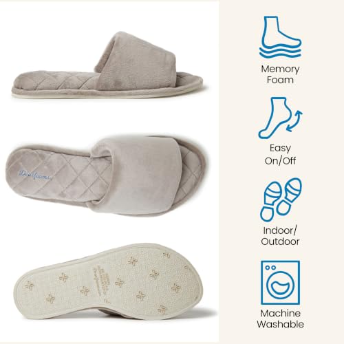 Image of Dearfoams womens Slipper Memory Foam Summer House Shoe Beatrice Terry Slide