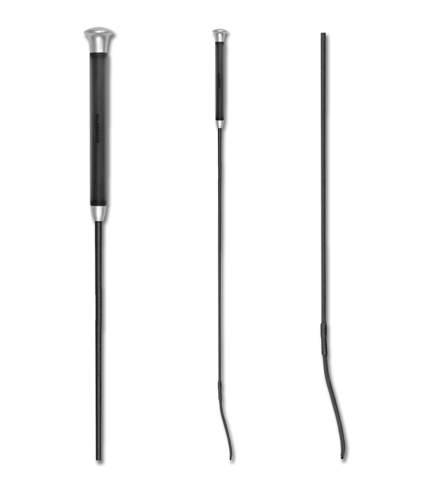 Waldhausen Dressage Whip with Gel Handle, black, Length 110 cm